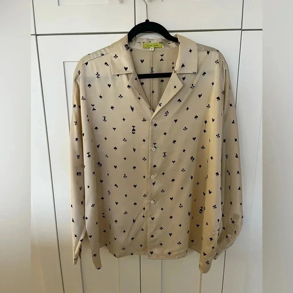 Tell Your Friends Silk Blouse size Medium - Picture 3 of 9